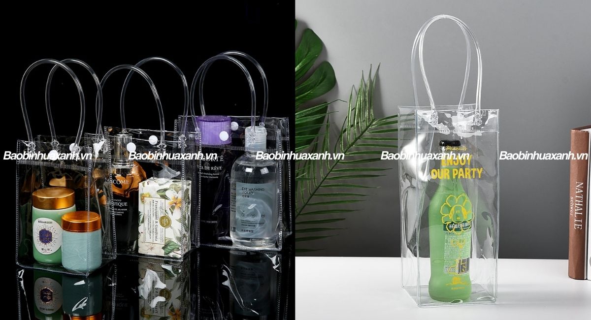 Túi đựng quà trong suốt quai nhựa