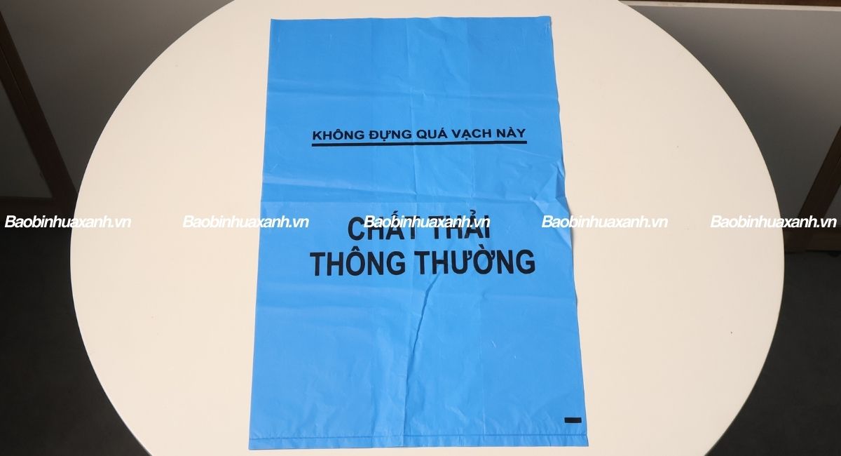 Túi đựng rác thải y tế màu xanh