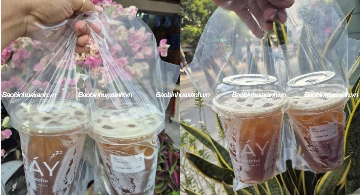 Túi đựng trà sữa 2 ly