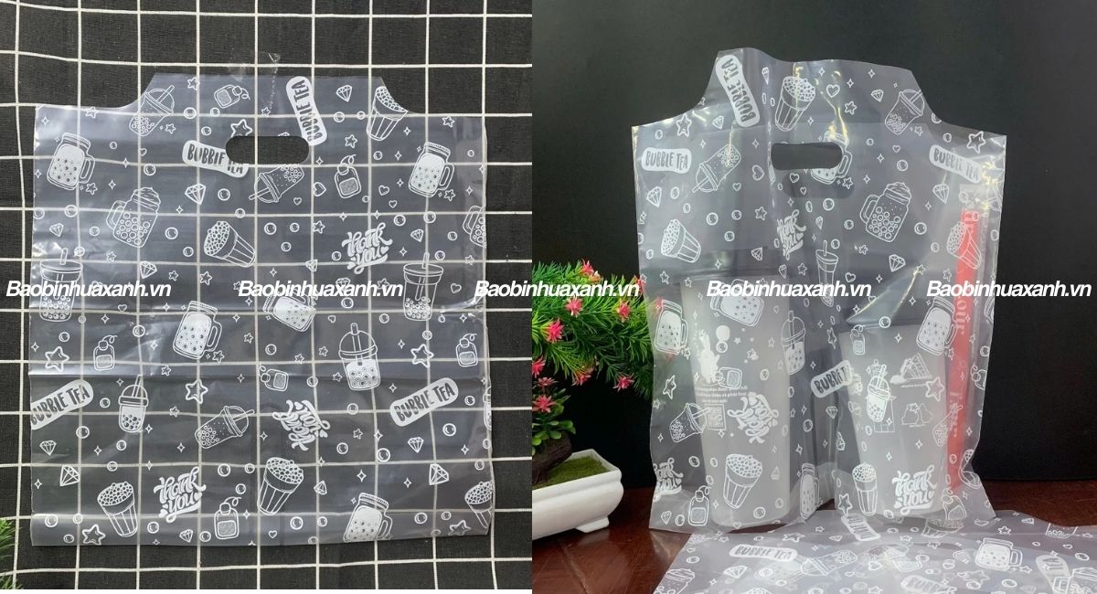 Túi đựng trà sữa 2 ly