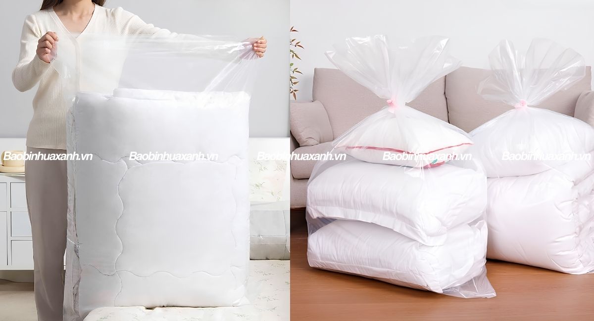 Kích thước túi nilon đựng chăn