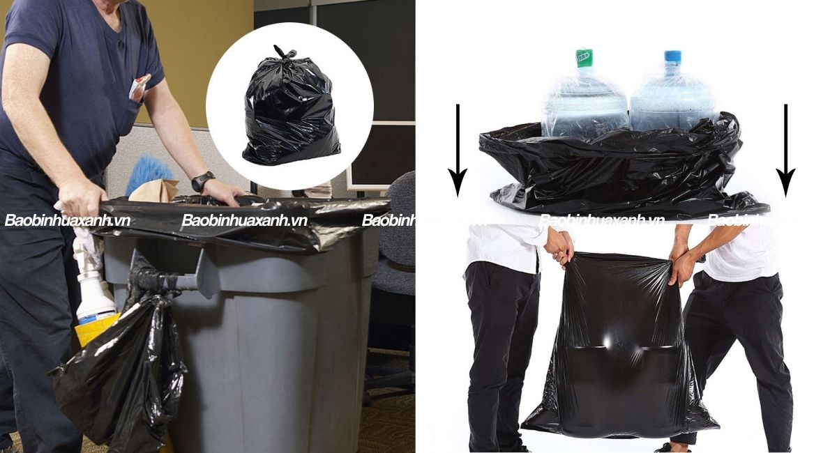 Túi rác công nghiệp Bao bì nhựa xanh