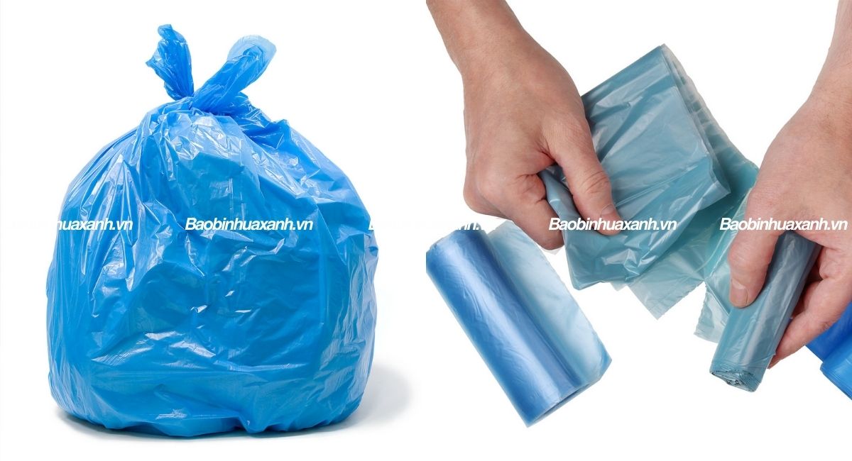 Túi rác size đại Bao bì nhựa xanh