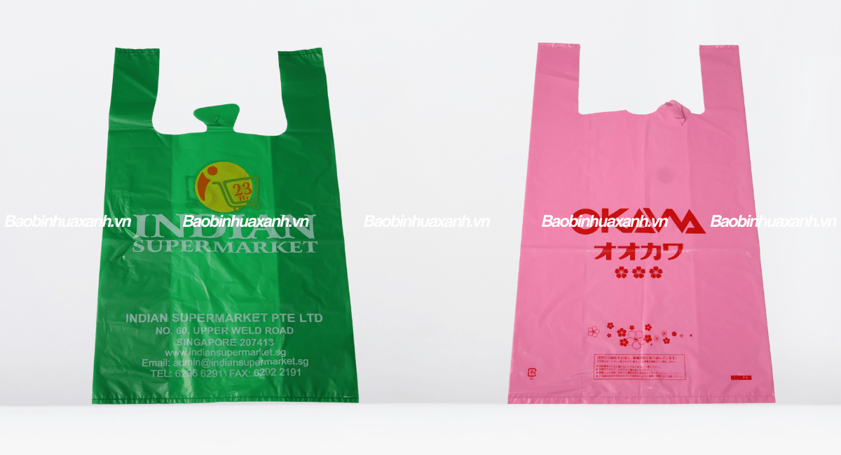 Túi xốp 2 quai siêu thị giá rẻ