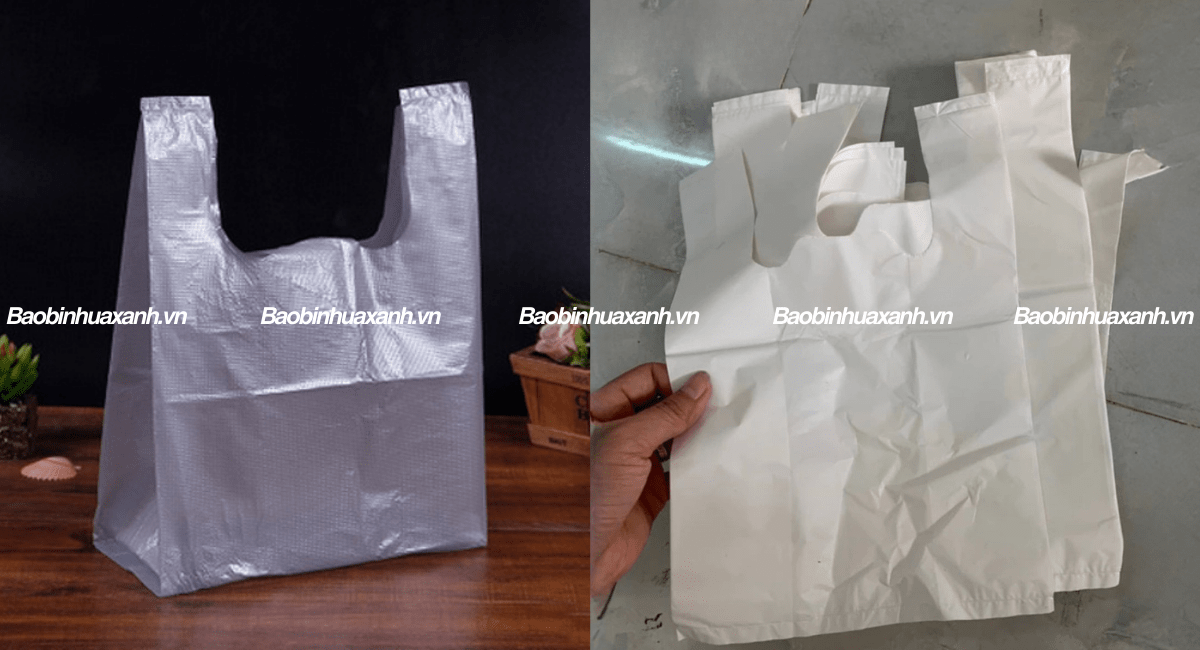 Túi xốp 2 quai hàng chợ giá rẻ