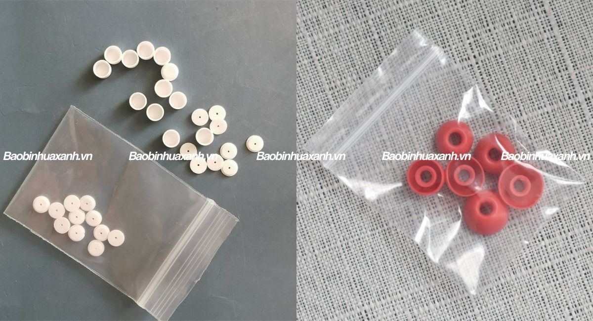 Túi zip chỉ trắng đựng linh kiện, phụ kiện