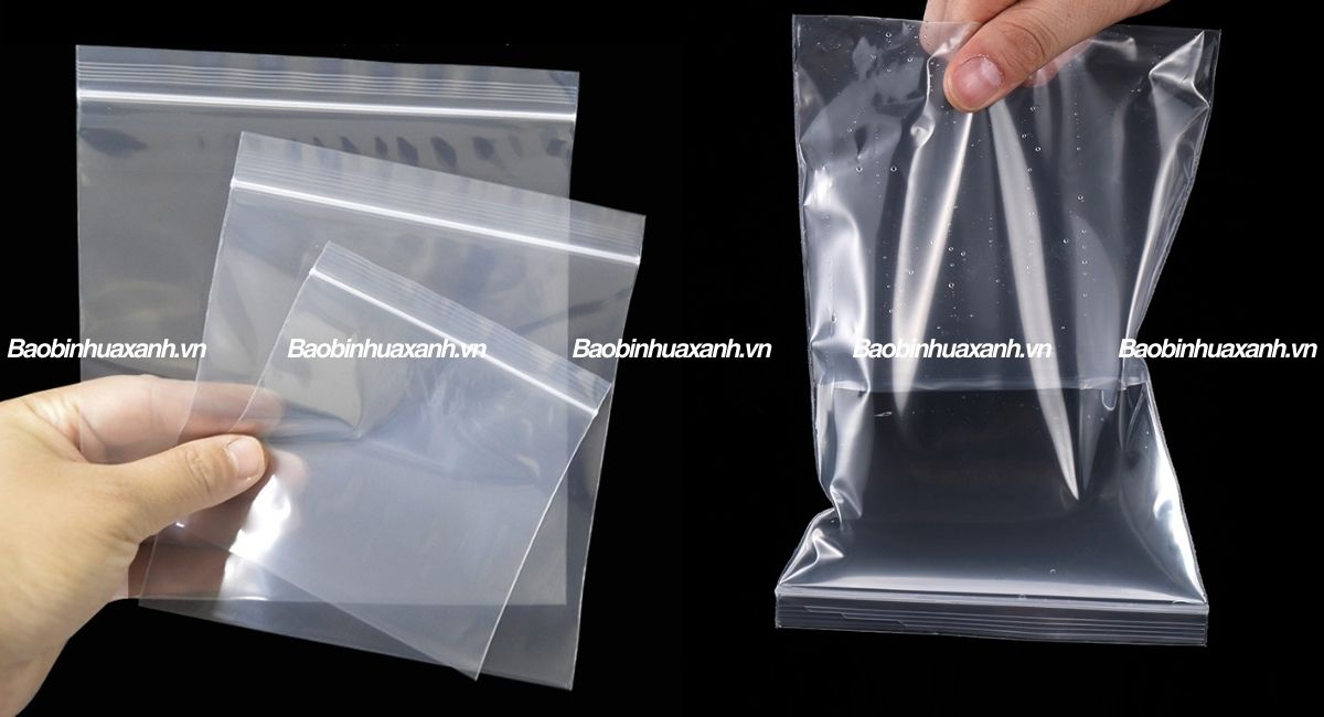 Túi zip chỉ trắng