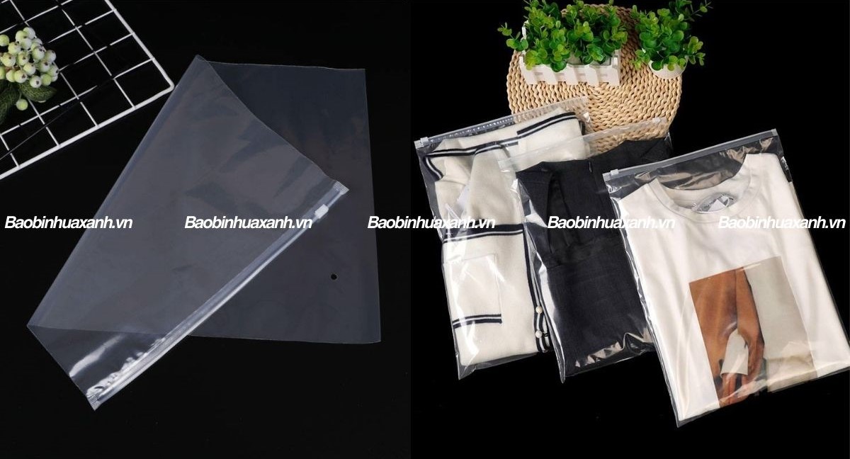 Túi zip đựng quần áo bóng