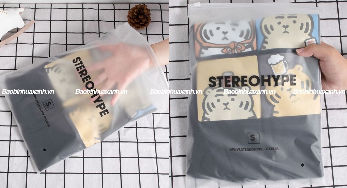 Túi zip mờ đựng quần áo