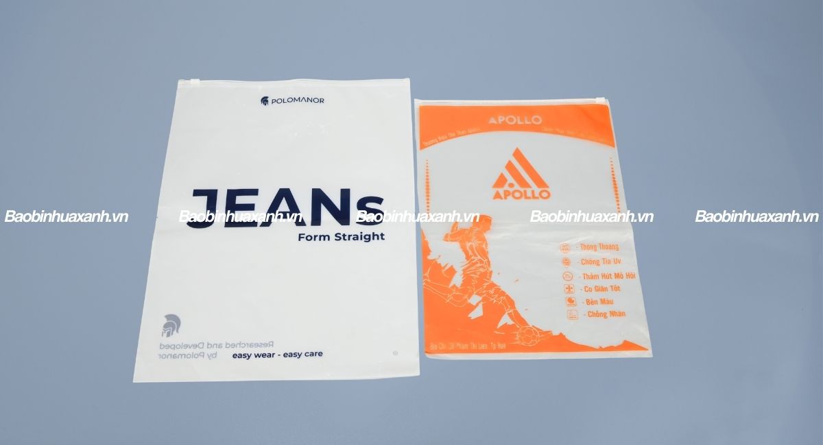 In túi zip đựng quần áo