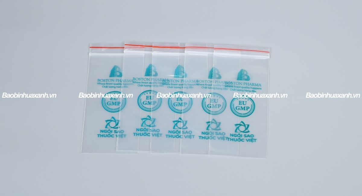 Túi zip đựng thuốc tây chỉ đỏ