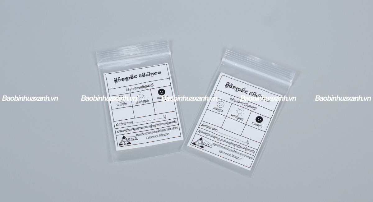 Túi zip đựng thuốc tây chỉ trắng