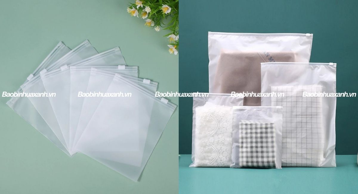 Túi zip khóa kéo HD mờ