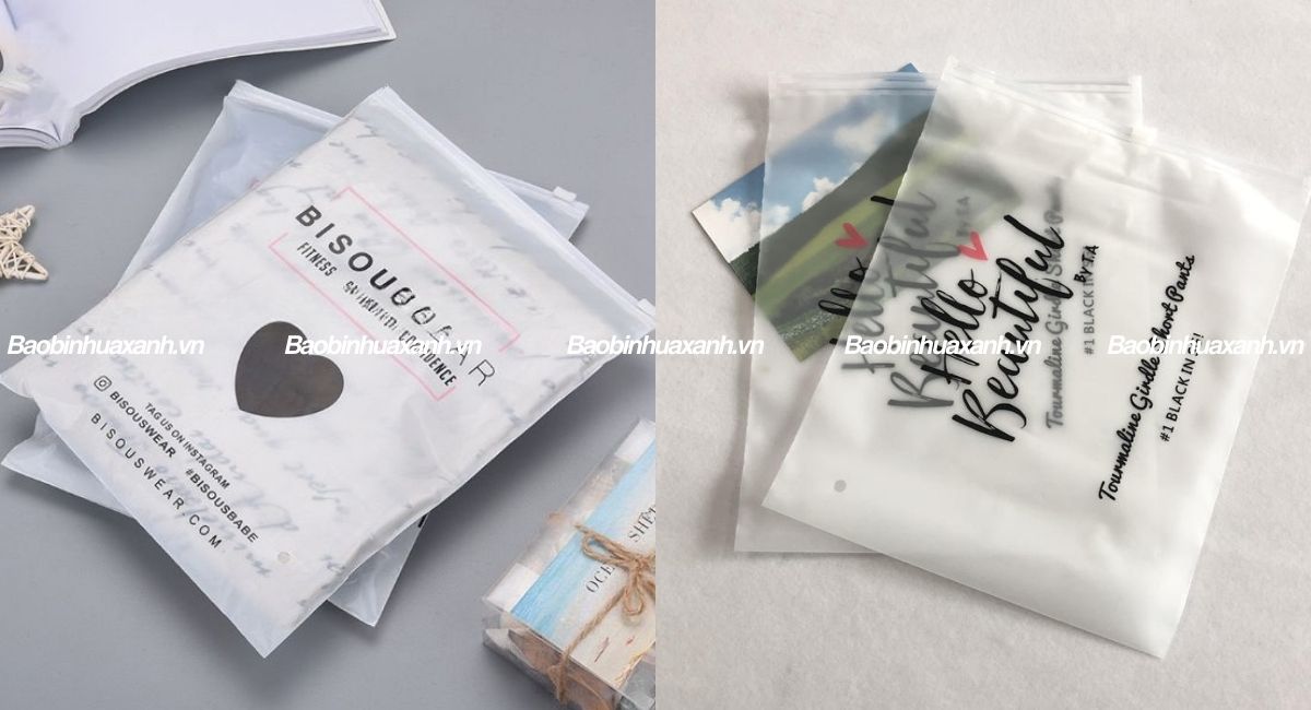 In túi zip khóa kéo đựng quần áo