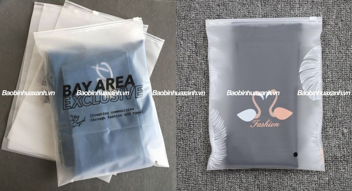 In túi zip khóa kéo đựng quần áo