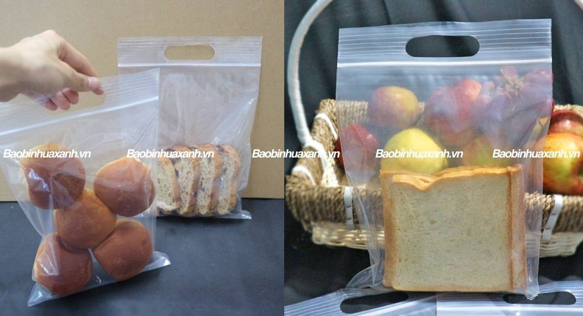 Túi zip quai xách đựng thực phẩm