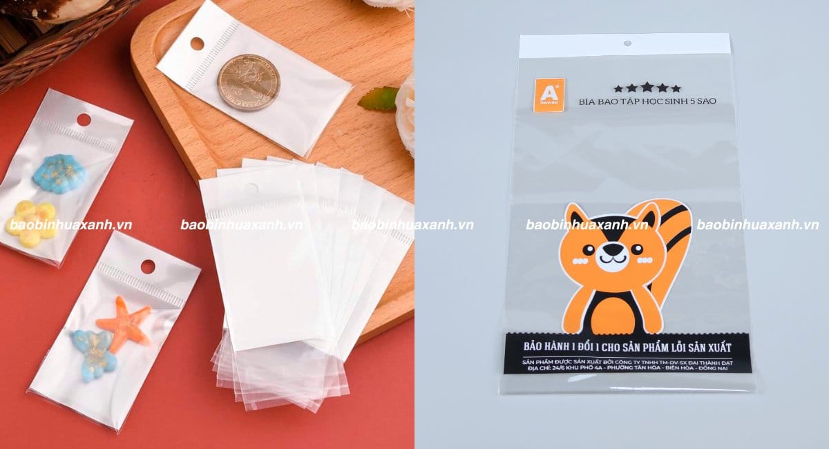 Túi dán miệng có lỗ treo