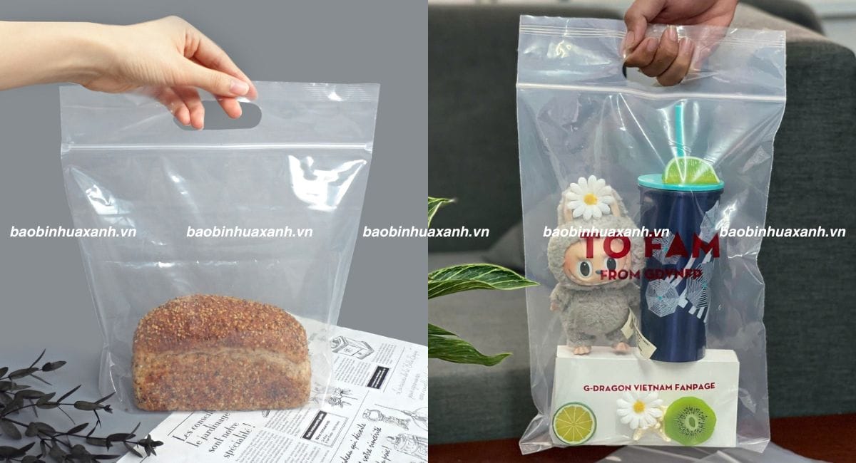 Túi zipper đục lỗ xoài