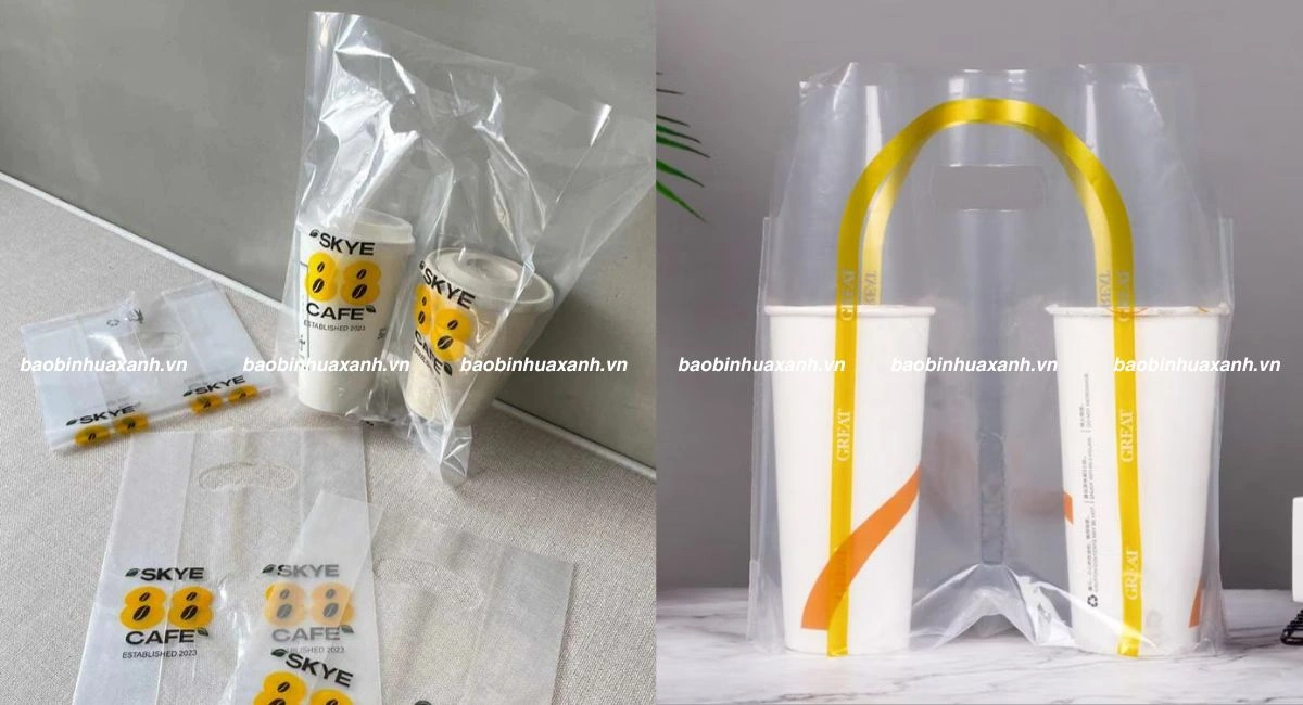 Mẫu túi đựng 2 ly in ấn theo yêu cầu