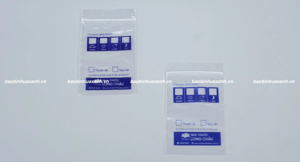 Túi zip chỉ trắng đựng thuốc