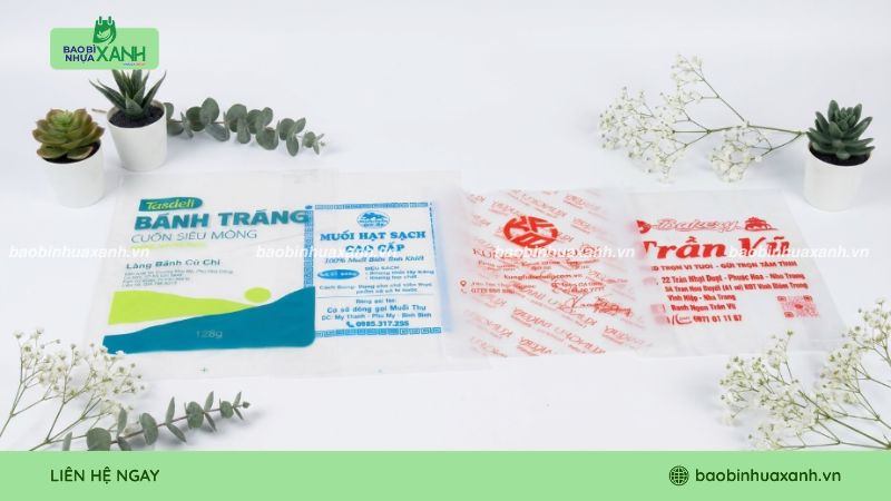 4 mẫu túi pe bánh tráng có in ấn