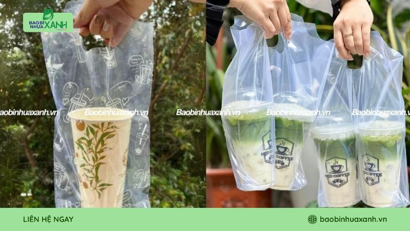Mẫu túi đựng ly trà sửa tái chế