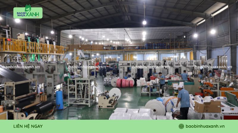 Bao Bì Nhựa Xanh xưởng sản xuất và in ấn túi nilon uy tín