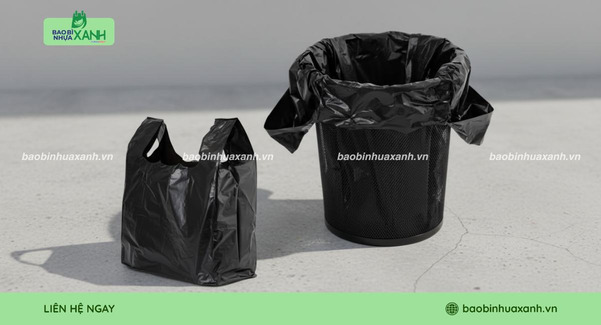 Mẫu túi đựng rác có quai tiện dụng
