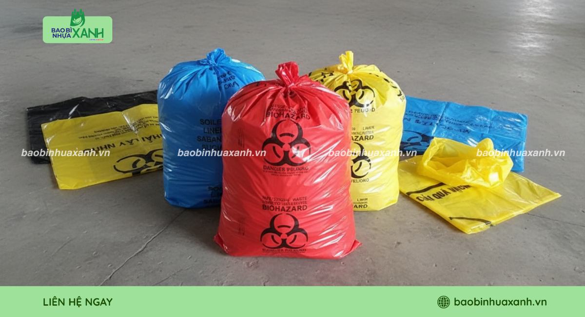 Mẫu túi đựng rác y tế đa dạng