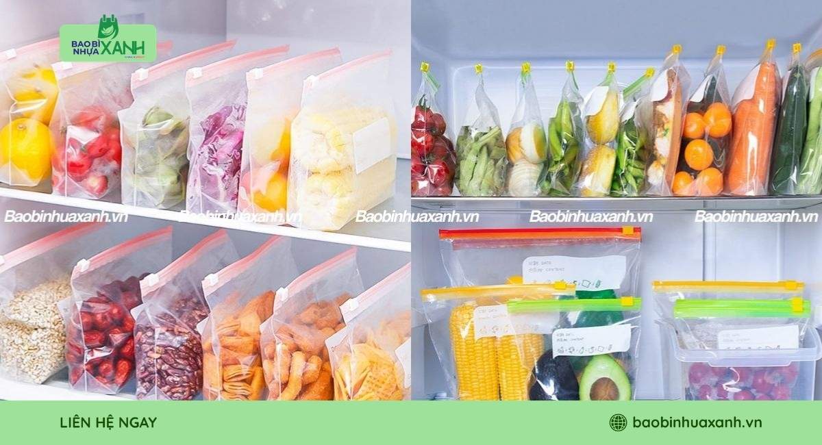 Mẫu túi zip khóa kéo đựng thực phẩm