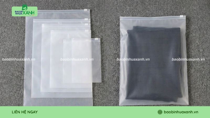 Mẫu túi zip đựng quần áo