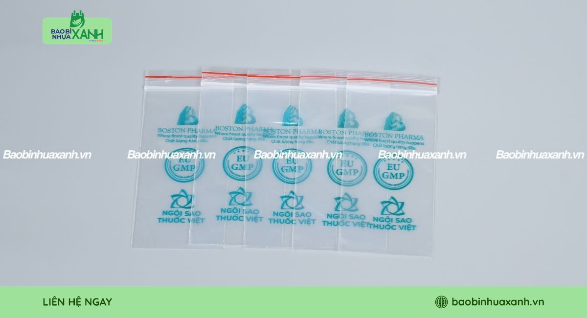 Mẫu túi zipper đựng thuốc in thông tin