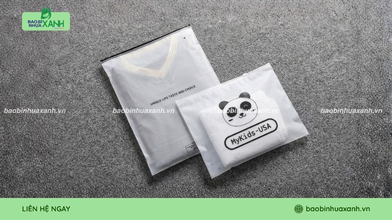 Túi zipper tái chế đựng quần áo, in ấn theo yêu cầu