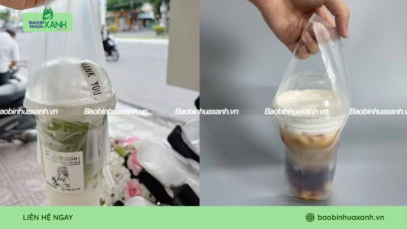 Túi đựng ly nước chữ T tái chế