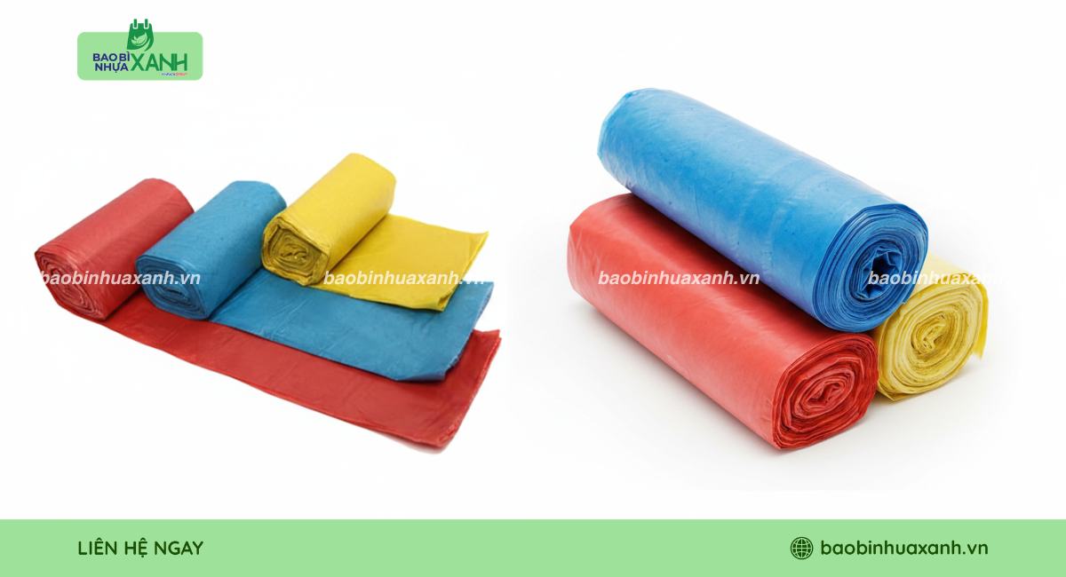 Túi rác cuộn 3 màu