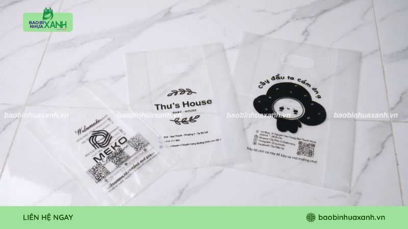 Mẫu túi hột xoài tái chế in logo