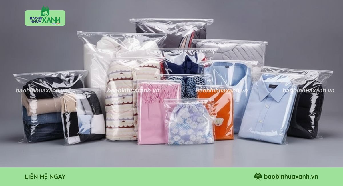 Túi zip đựng quần áo đa dạng kích thước