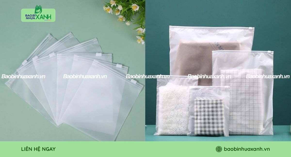 Túi zip khóa kéo đa dạng kích thước, nhận sản xuất theo yêu cầu.