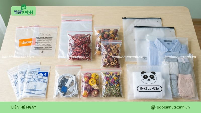 Túi zipper tái chế in ấn theo yêu cầu