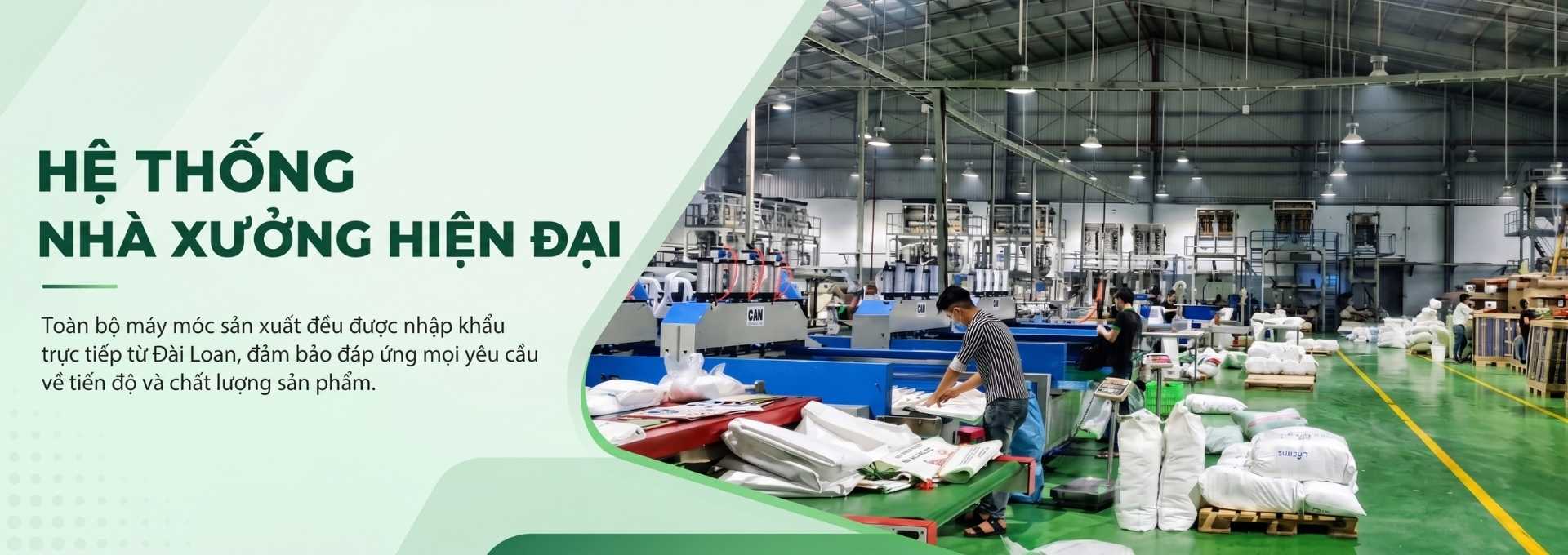 Bao Bì Nhựa Xanh sở hữu nhà máy rộng lớn với diện tích 9000m2
