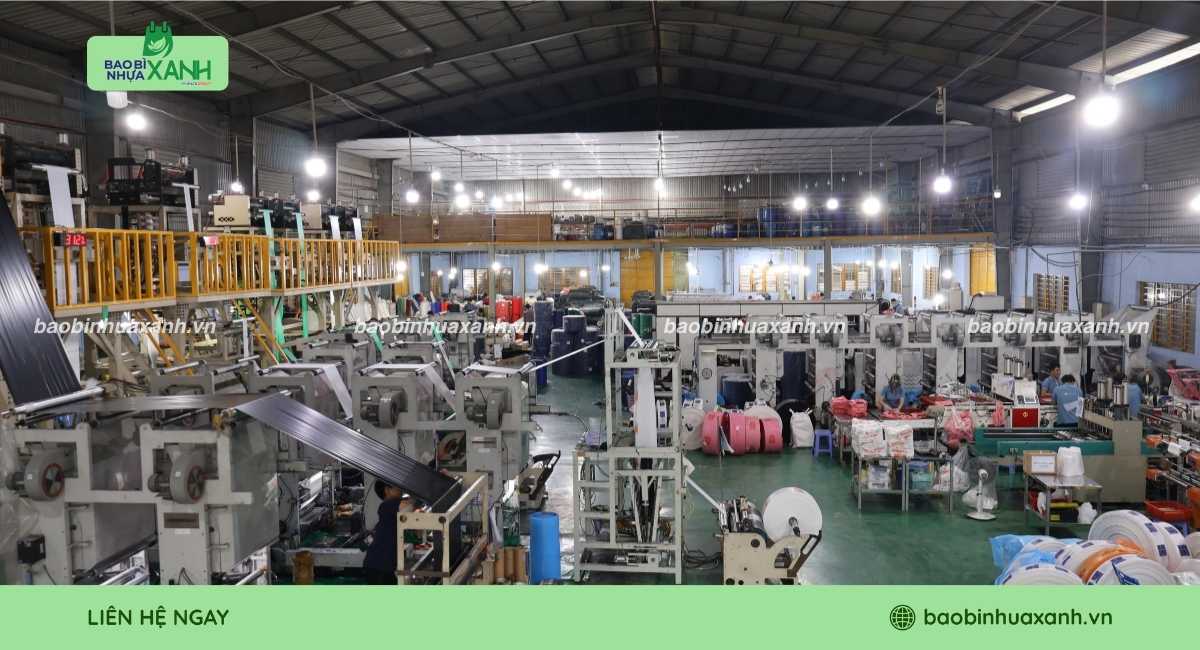 Bao Bì Nhựa Xanh xưởng chuyên sản xuất túi đựng tôm giống uy tín