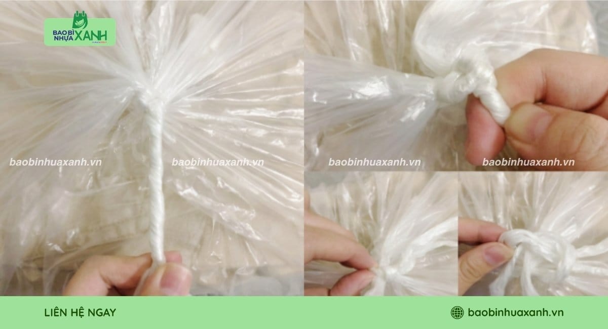 Cách buộc túi nilon bằng hai ngón tay