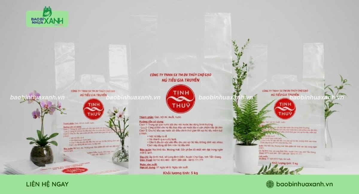 Mẫu in túi xốp hai quai HD