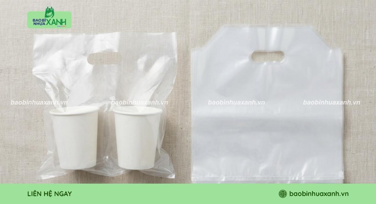Mẫu túi đựng ly trà sữa đựng 2 ly