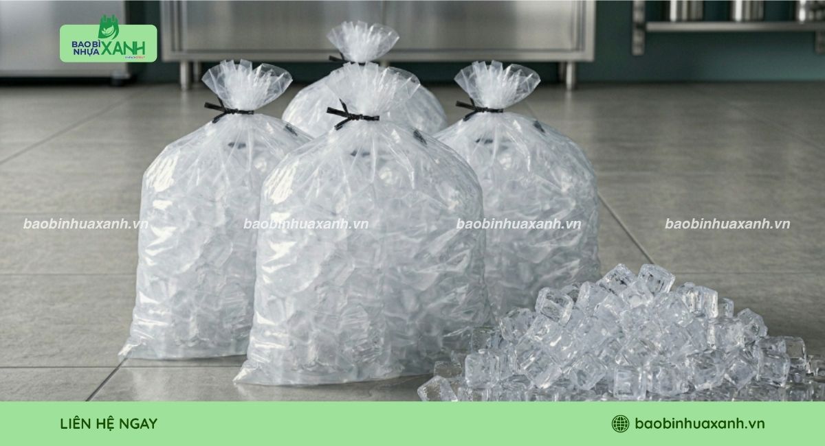 Mẫu túi đựng nước đá viên phổ thông