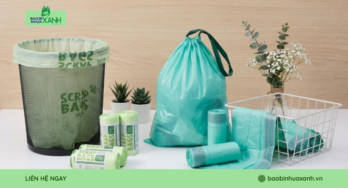 Mẫu túi đựng rác tự hủy sinh học đa dạng kích thước