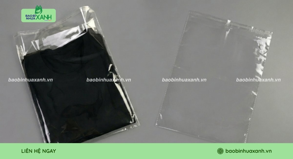 Mẫu túi OPP dán miệng đựng quần áo