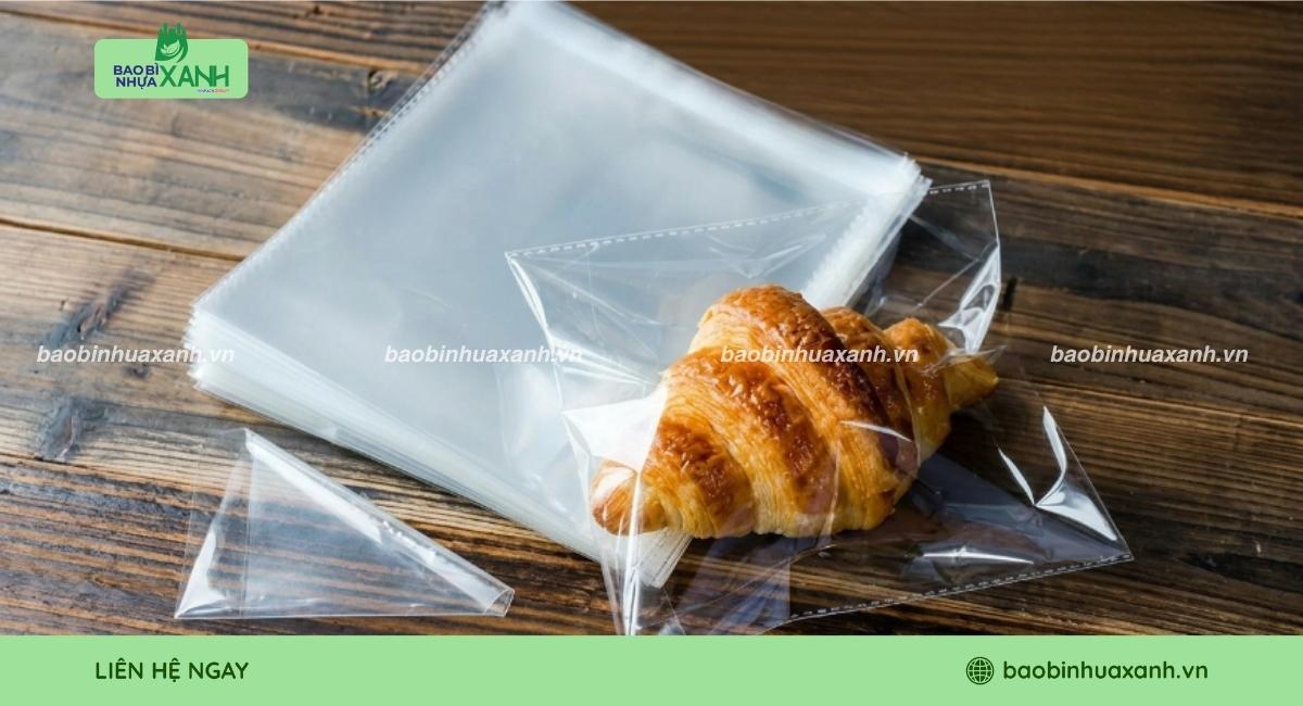 Mẫu túi PE dán miệng đựng bánh mì