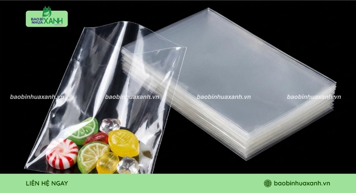 Mẫu túi PE miệng bằng đựng kẹo ngọt