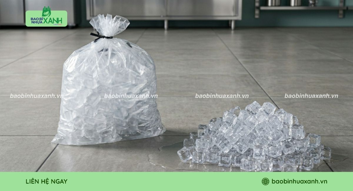 Túi miệng bằng đựng đá viên